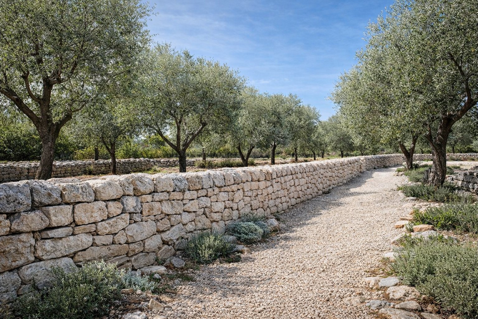 Allée d'oliviers